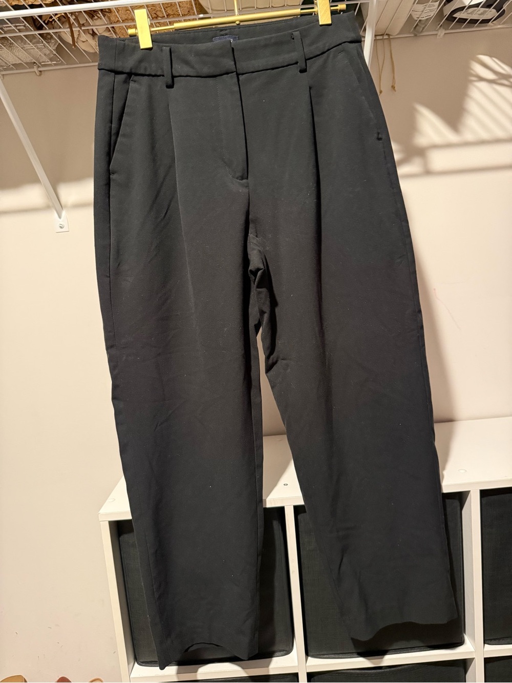 J. Crew Black Pleated Dress Trousers